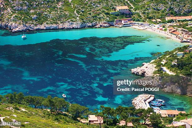 marseille calanque de sormiou - cassis stock-fotos und bilder