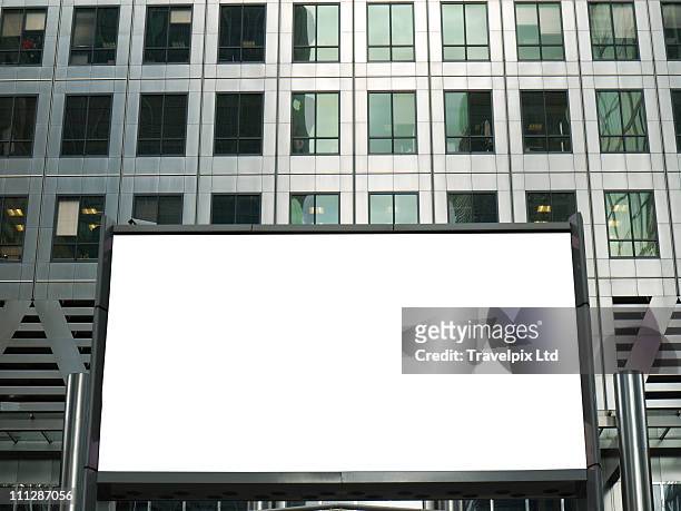blank advertising billboard, london, uk - media center foto e immagini stock