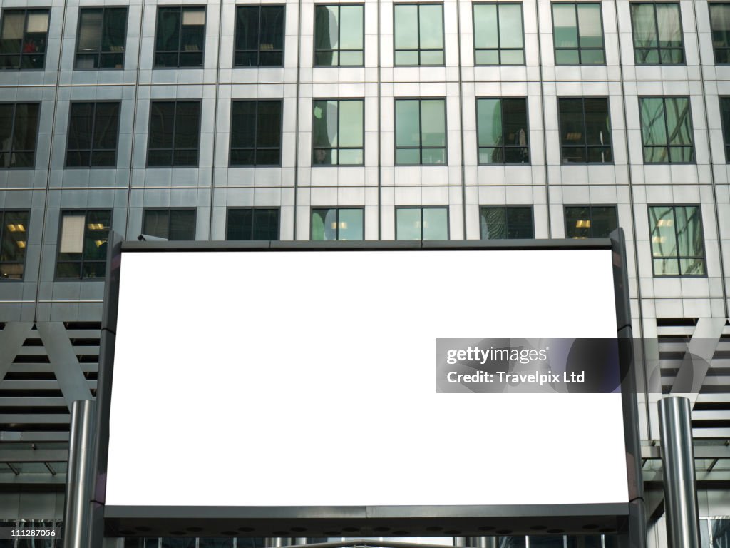 Blank Advertising Billboard, London, UK