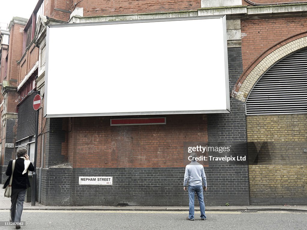 Blank Advertising Billboard, London, UK