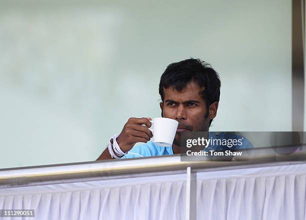 Upul Tharanga of Sri Lanka looks on during the Sri Lanka nets session at the Wankhede Stadium on March 31, 2011 in Mumbai, India.