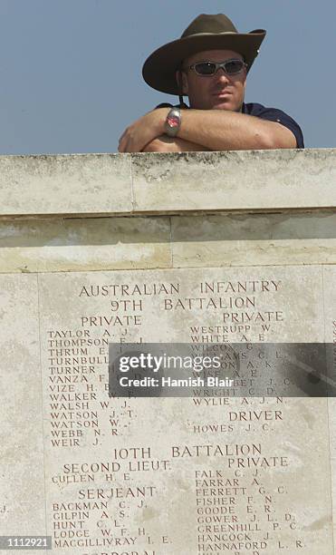 Shane Rees War 54 Australian Cricket Team Visit The Australian War Memorial Stock ...