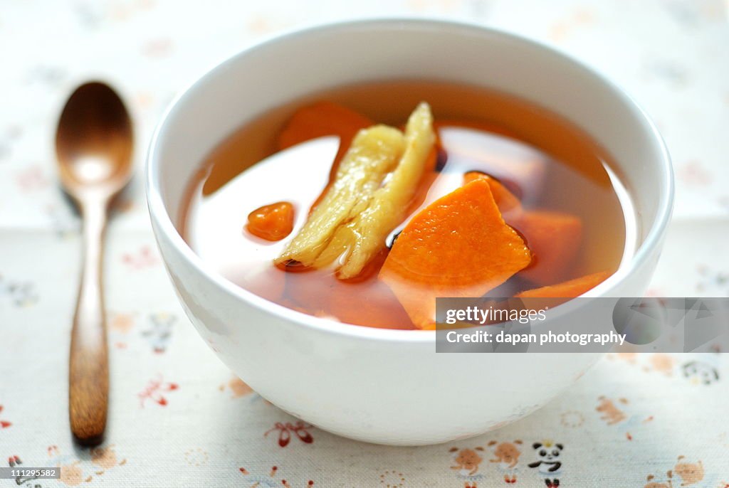 Sweet potato dessert soup