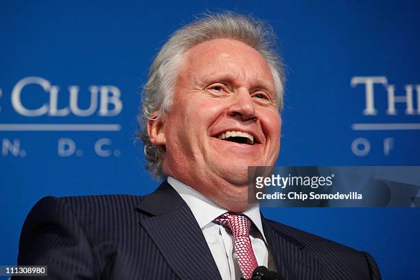 General Electric Chairman and CEO Jeffrey Immelt addresses The Economic Club of Washington during a club luncheon at the Mandarin Oriental Hotel...
