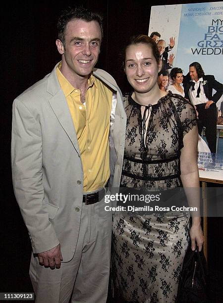 David Eigenberg and sister Elisabeth Eigenberg during New York Premiere of "My Big Fat Greek Wedding" at Bryant Park Hotel in New York City, New...