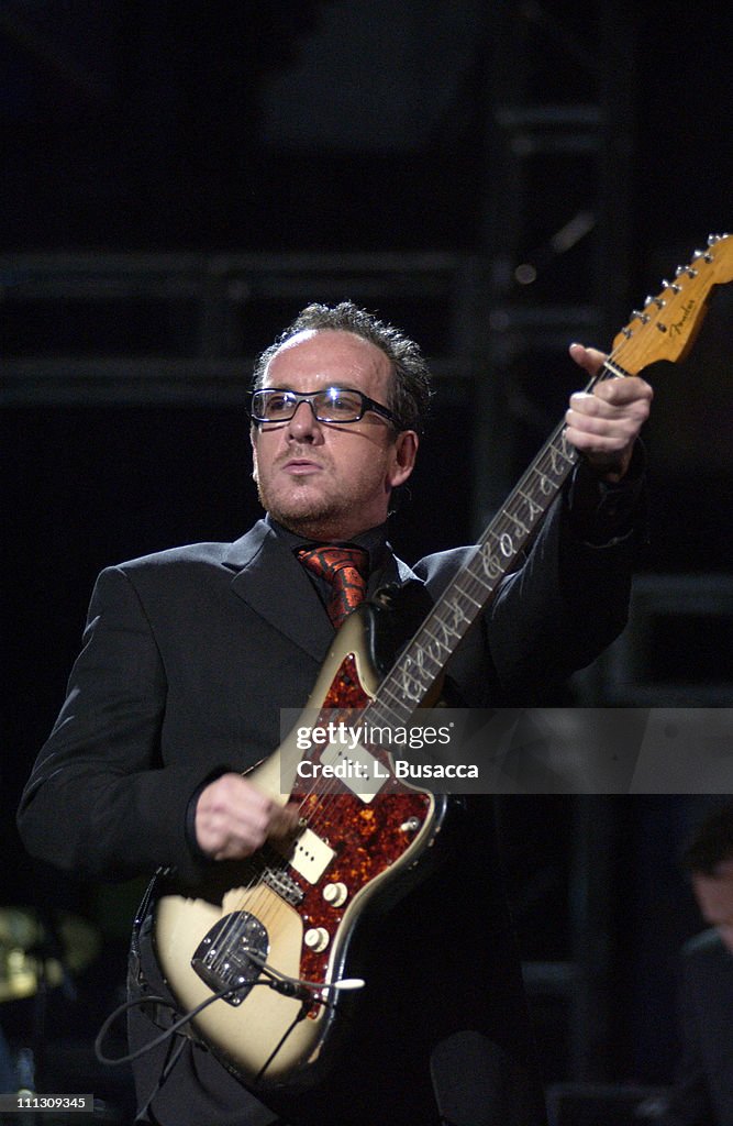 Elvis Costello during Elvis Costello Performs On A&E's Live By... News