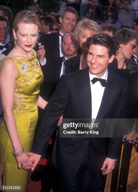 Nicole Kidman and Tom Cruise during The 69th Annual Academy Awards - Arrivals at Shrine Auditorium in Los Angeles, California, United States.