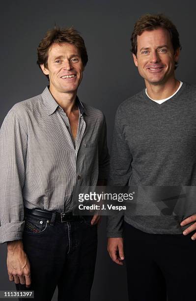 Willem Dafoe and Greg Kinnear during 2002 Toronto Film Festival - "Auto Focus" Portraits at Hotel Inter-Continental in Toronto, Ontario, Canada.
