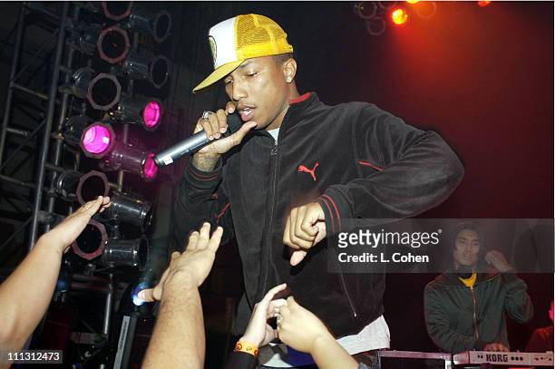 Pharrell Williams from N.E.R.D. Performs at the 2nd annual 2002 Shortlist music awards concert held at the Henry Fonda Theatre.