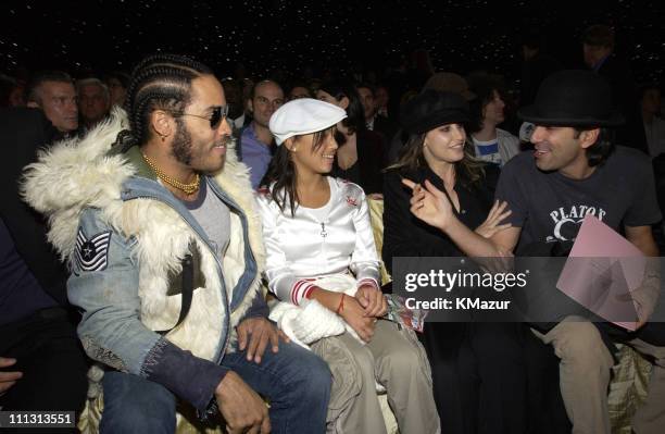 Lenny Kravitz, daughter Zoe, Gina Gershon and David Codicow