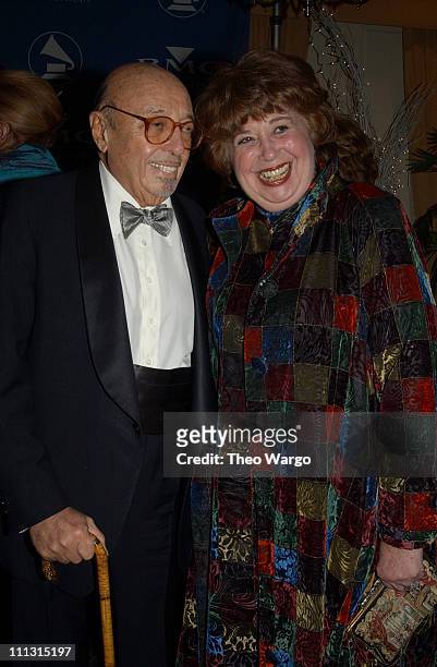 Ahmet Ertegun and Beverly Sills during 7th Annual NARAS Heroes Award 2002 Gala at Hotel Roosevelt in New York City, New York, United States.