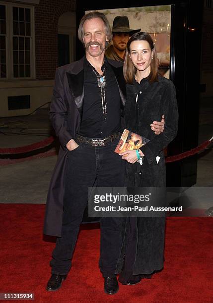 Keith Carradine and Hayley DuMond during TNT's "Monte Walsh" Premiere - Los Angeles at Warner Bros. Studios in Burbank, California, United States.