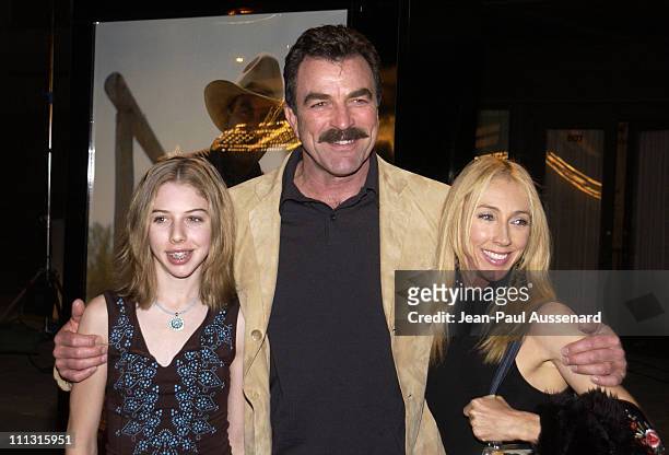 Actor/executive producer Tom Selleck, wife Jillie Mack and daughter Hannah