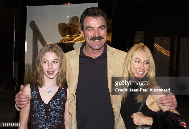 Actor/executive producer Tom Selleck, wife Jillie Mack and daughter Hannah