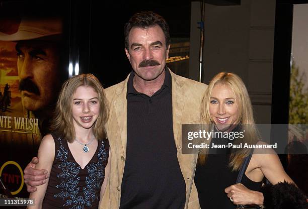 Actor/executive producer Tom Selleck, wife Jillie Mack and daughter Hannah