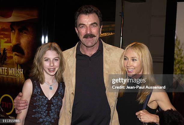 Actor/executive producer Tom Selleck, wife Jillie Mack and daughter Hannah