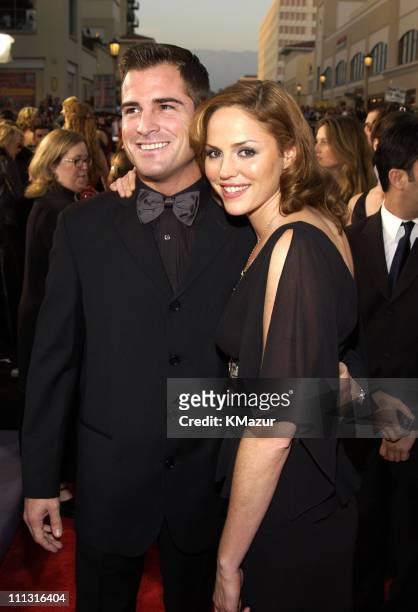 George Eads and Jorja Fox during The 29th Annual People's Choice Awards - Arrivals at Pasadena Civic Auditorium in Pasadena, California, United...