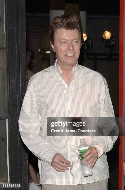 David Bowie during HUGO BOSS and Interview Magazine Host Private Party and Debut Concert by ArcKid at Hugo Roof Deck in New York City, New York,...