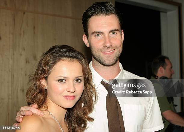 Sasha Cohen and Adam Levine of Maroon 5 during Maroon 5 Launches Their Book "Midnight Miles" at Miau Haus Art Studio in Los Angeles, California,...