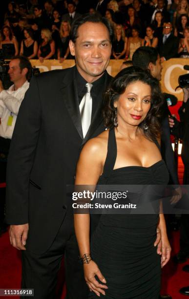 Jimmy Smits and Wanda De Jesus during The 29th Annual People's Choice Awards - Arrivals at Pasadena Civic Auditorium in Pasadena, California, United...