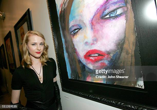 Evan Rachel Wood during Marilyn Manson Opens Art Gallery on Halloween in Los Angeles, California, United States.