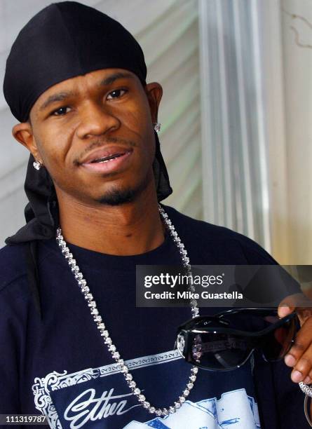 Chamillionaire with a pair of Giorgio Armani-455/s