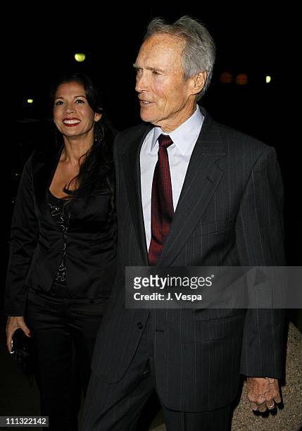 Dina Eastwood and Clint Eastwood during The 32nd Annual Los Angeles Film Critics Association Awards - Red Carpet in Century City, California, United...