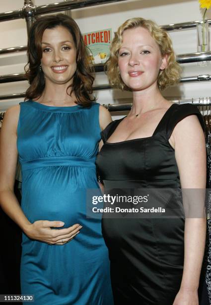 Bridget Moynahan and Gretchen Mol during Launch of Sloane Tanen's "Hatched!" at Liz Lange Maternity Boutique at Liz Lange Maternity Boutique in...