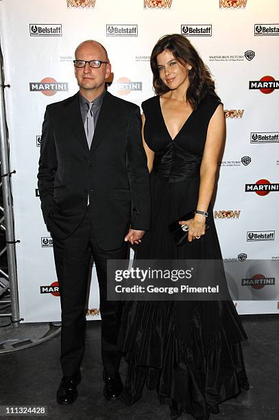 Steven Soderbergh and wife Jules Asner at the Official Martini Ocean's Thirteen Premiere Party