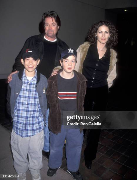 Kim Delaney and son Jack Cortese, Alan Barnette and son Cameron Barnett