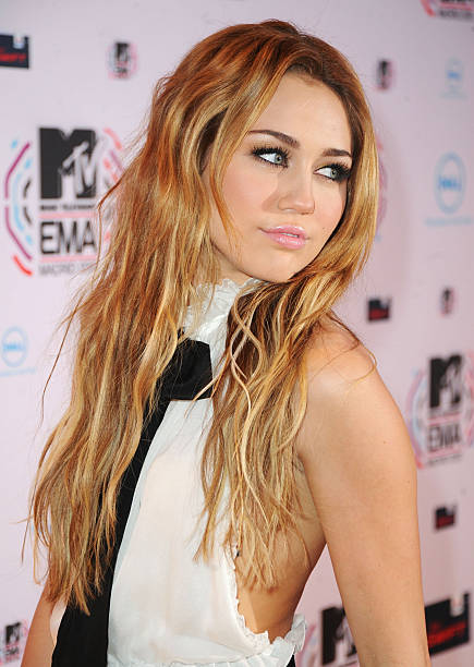Miley Cyrus attends the MTV Europe Awards 2010 at the La Caja Magica on November 7, 2010 in Madrid, Spain.