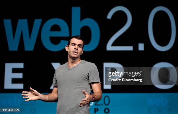 Adam Mosseri, product design manager for Facebook Inc., speaks during the Web 2.0 Expo in San Francisco, California, U.S., on Thursday, March 31,...