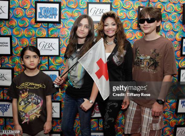 Blanket Jackson, Paris Jackson, Latoya Jackson and Prince Jackson support Japan Relief for the American Red Cross at the GBK Gift Lounge at SLS Hotel...