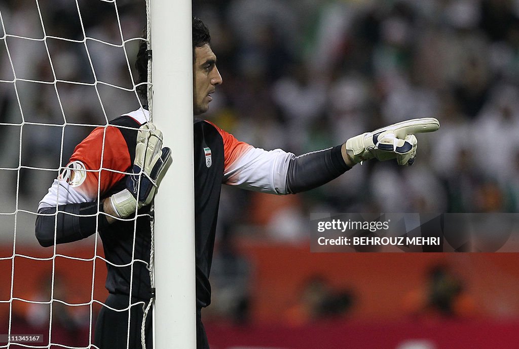 Rahmati Iran's goalkeeper Mehdi Rahmati guards his post during his team's ...