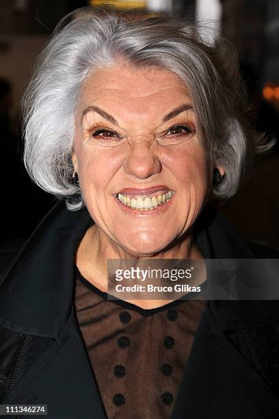 Tyne Daly poses at The Opening Night of "Bengal Tiger at the Baghdad Zoo" on Broadway at Richard Rodgers Theatre on March 31, 2011 in New York City.