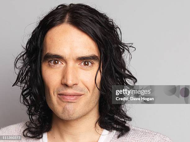 Russell Brand poses for portraits to publicise his new film 'Arthur' at The Dorchester Hotel on March 21, 2011 in London, England.