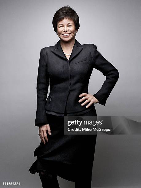 Senior White House Advisor Valerie Jarrett is photographed for Time Magazine in on February 20, 2009 in Washington, DC.