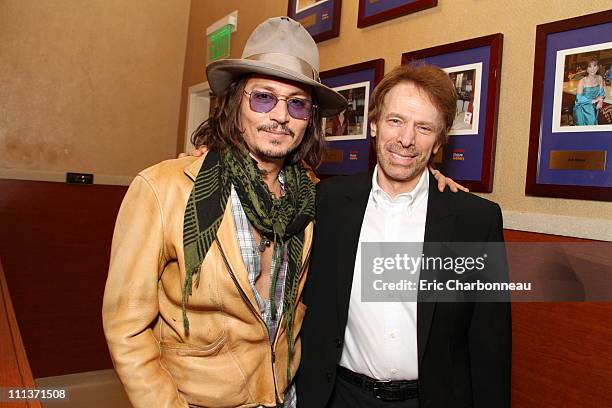 Johnny Depp and Producer Jerry Bruckheimer at Penelope Cruz Hollywood Walk of Fame Star Ceremony on April 1, 2011 in Hollywood, CA. Disney's "Pirates...