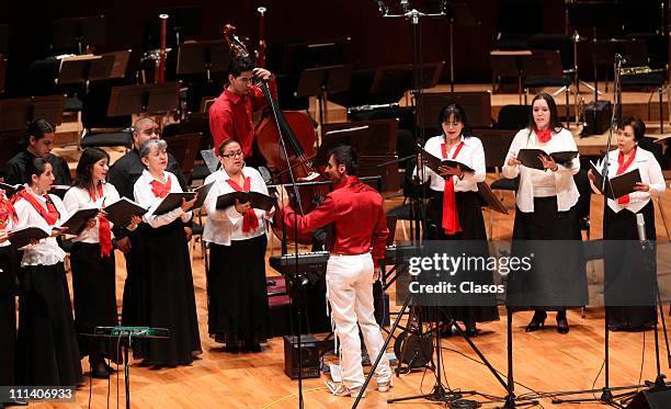 Horacio Franco performs on stage during a concert called Japon Vive- Vive Japon at Sala Nezahualcoyotl on April 1, 2011 in Mexico City, Mexico.