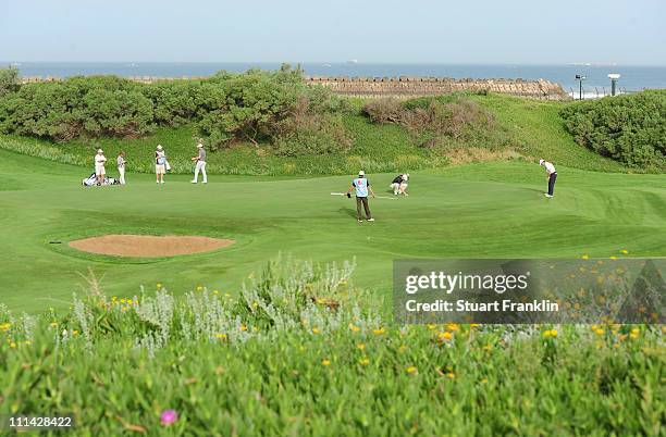 General view of the third hole during the third round of the Trophee du Hassan II Golf at the Golf du Palais Royal on April 2, 2011 in Agadir,...