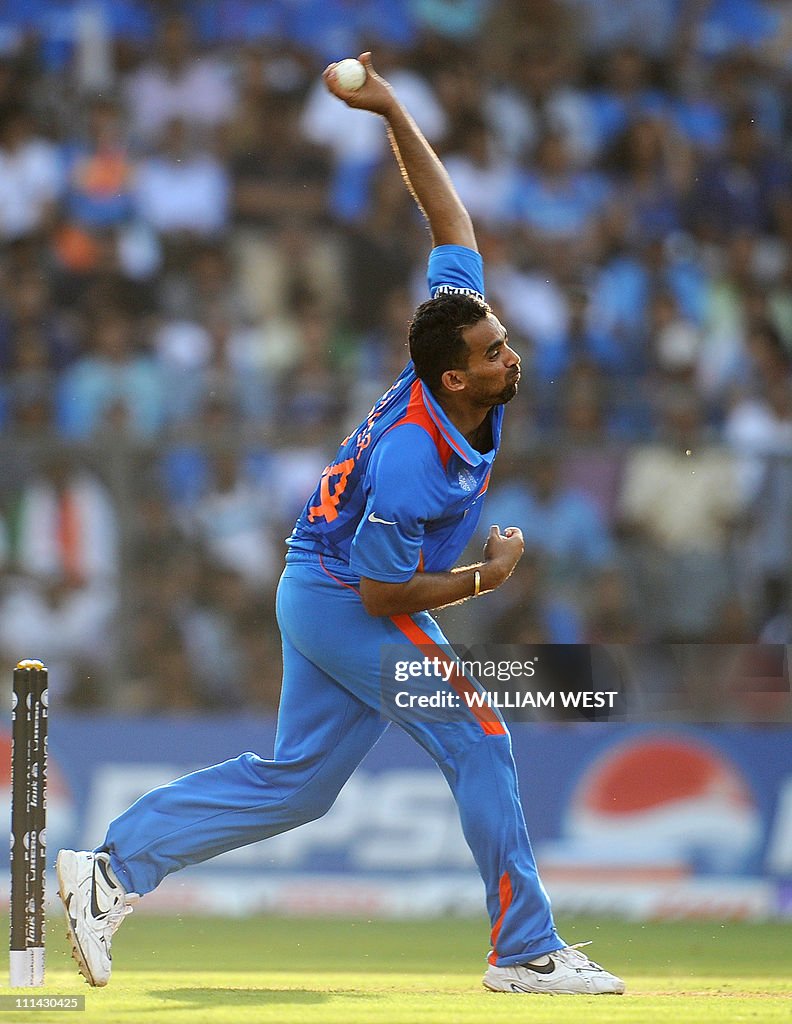 Indian fast bowler Zaheer Khan sends dow