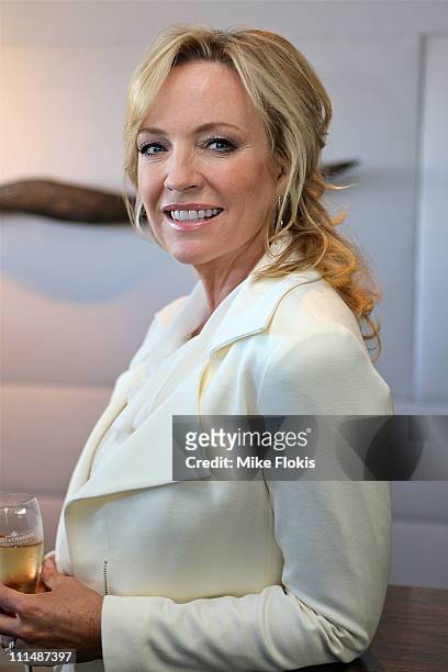 Rebecca Gibney attends the 53rd TV Week Logie Awards nominations announcement at the Overseas Passenger Terminal on April 3, 2011 in Sydney,...
