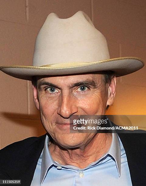 Musician James Taylor during the 46th Annual Academy Of Country Music Awards held at the MGM Grand Garden Arena on April 3, 2011 in Las Vegas, Nevada.