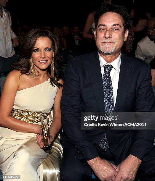 Singer Martina McBride and husband John McBride in the audience at the 46th Annual Academy Of Country Music Awards held at the MGM Grand Garden Arena...