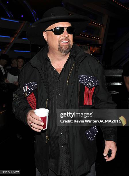 Musician Eddie Montgomery of Montgomery Gentry in the audience at the 46th Annual Academy Of Country Music Awards held at the MGM Grand Garden Arena...