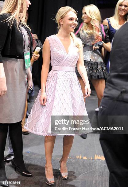 Actress AnnaSophia Robb arrives at the 46th Annual Academy Of Country Music Awards held at the MGM Grand Garden Arena on April 3, 2011 in Las Vegas,...