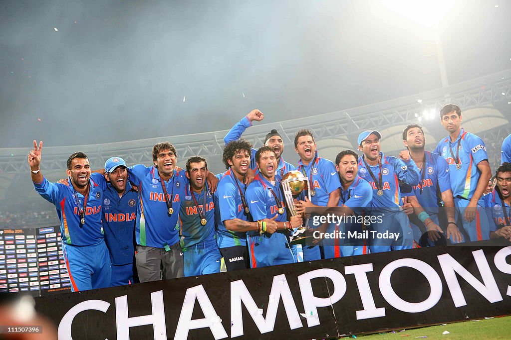 ICC cricket world cup final match between India and Sri Lanka at Mumbai.