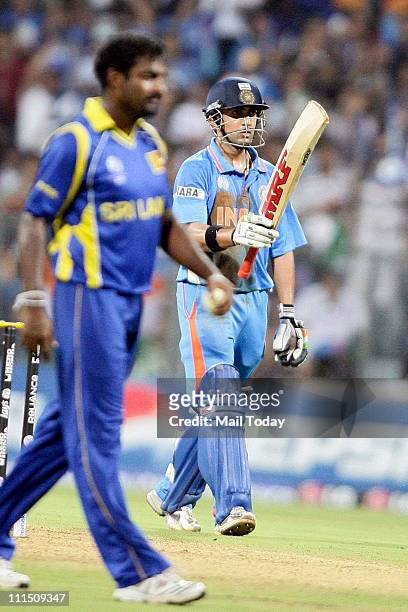 Indian batsman Gautam Gambhir during the ICC Cricket World Cup 2011 Final match at The Wankhede Stadium in Mumbai on April 2, 2011. India beat Sri...