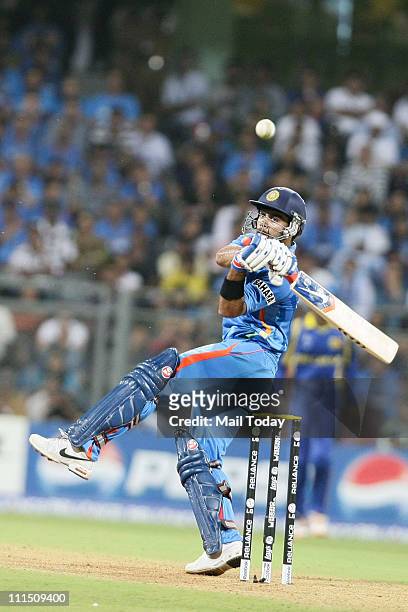 Indian player Virat Kohli in action during the ICC Cricket World Cup 2011 Final match at The Wankhede Stadium in Mumbai on April 2, 2011. India beat...