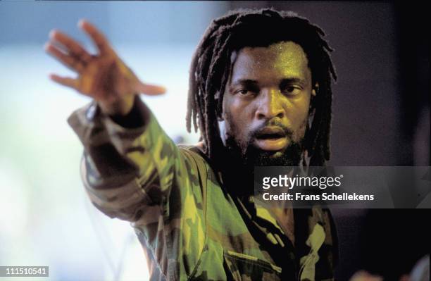 7th AUGUST: South African singer Lucky Dube performs at Africa festival in Delft, Netherlands on 7th August 1991.